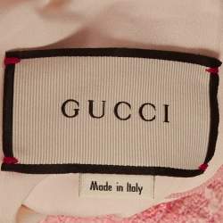 مملوكة مسبقًا فستان غوتشي تويد وردي بدون أكمام مقاس صغير (سمول)