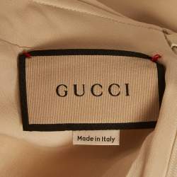 Pre Owned فستان غوتشي بيج تويِل ميني ملائم ومُزهر XS (صغير جدًا)