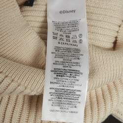 Pre Owned Gucci X Disney Cream Wool Blend Donald Duck Detail Sweater S