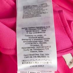 Pre Owned Gucci Pink Jersey Logo Patch Hoodie and Pants Suits S
