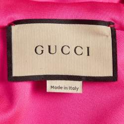 Pre Owned Gucci Pink Jersey Logo Patch Hoodie and Pants Suits S