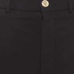 Pre Owned Gucci Black Web Trim Crepe Trousers S