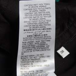 Pre Owned Gucci Black Web Trim Crepe Trousers S