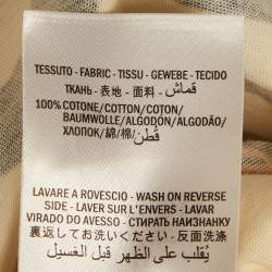 Pre Owned Gucci Cream Tiger Print Jersey T-Shirt XS