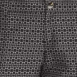 Pre Owned Gucci Black Jacquard Slim Fit Trousers M