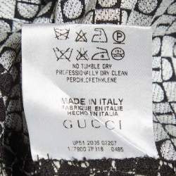 Pre Owned Gucci Black Jacquard Slim Fit Trousers M