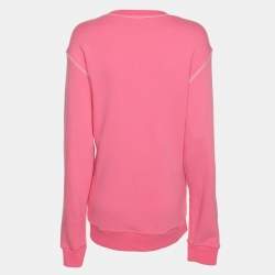 Pre Owned Gucci Pink Knit Printed Sweatshirt M