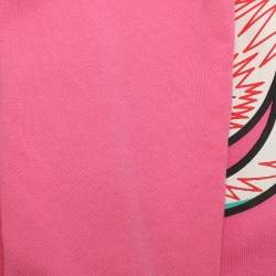 Pre Owned Gucci Pink Knit Printed Sweatshirt M