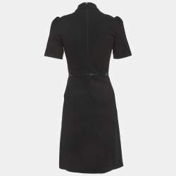 Pre Owned Gucci Black Stretch Jersey Mock Neck Mini Dress XS