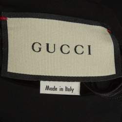 Pre Owned Gucci Black Stretch Jersey Mock Neck Mini Dress XS