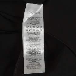 Pre Owned Gucci Black Stretch Jersey Mock Neck Mini Dress XS