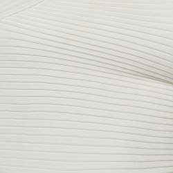 Pre Owned Gucci White Ribbed Knit Halter Neck Top S