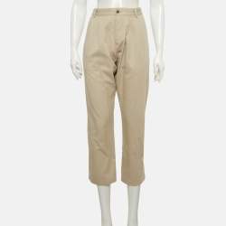 Pre Owned بنطلون غوتشي تويل بيج بثنيات مقاس كبير