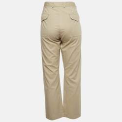 Pre Owned بنطلون غوتشي تويل بيج بثنيات مقاس كبير