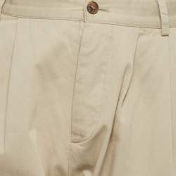 Pre Owned بنطلون غوتشي تويل بيج بثنيات مقاس كبير