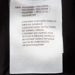 Pre Owned Gucci Black Mesh Trim Silk Midi Dress M