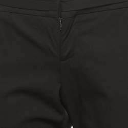 مملوكة مسبقًا بنطلون غوتشي أسود توب حريري منخفض الخصر بحزام مقاس متوسط (ميديم)