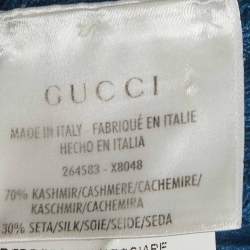 Pre Owned Gucci Blue Rib Knit Tank Top M