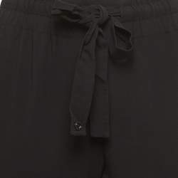 Pre Owned Gucci Black Twill Zip Detail Joggers S