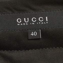 Pre Owned Gucci Black Twill Contrast Trim Micro Mini Shorts S