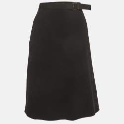 مملوكة مسبقًا Gucci Black Crepe Pencil Skirt S
