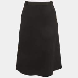 Pre Owned Gucci Black Crepe Pencil Skirt S