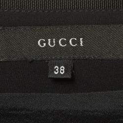 Pre Owned Gucci Black Crepe Pencil Skirt S