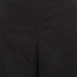 مملوكة مسبقًا شورت غوتشي صوف كسرات تقليم جلد أسود مقاس صغير