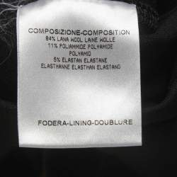 Pre Owned Gucci Black Stretch Knit Belted Mini Dress XS