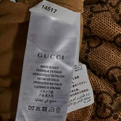 Pre Owned Gucci Brown GG Jersey Drawstring Joggers S