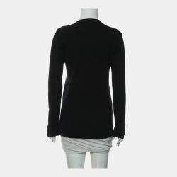 Pre Owned Gucci Half Button Cashmere Top