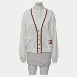 Pre Owned Gucci GG Technical Jersey Cardigan
