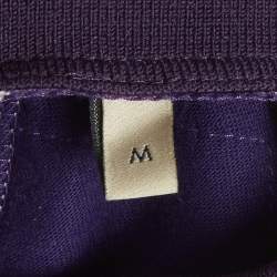 Pre Owned Gucci x Adidas Purple Velvet Knee-Length Skirt M