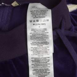 Pre Owned Gucci x Adidas Purple Velvet Knee-Length Skirt M