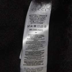 Pre Owned Gucci Black Mohair Blend One Shoulder Top XS