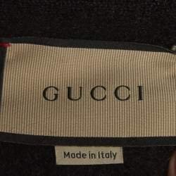 Pre Owned Gucci Black Mohair Blend One Shoulder Top XS