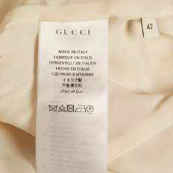 Pre Owned Gucci Red/White Striped Tweed Jacket M