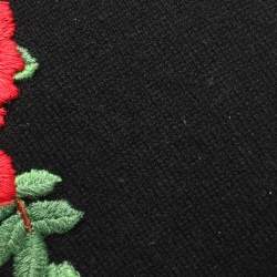 Pre Owned سترة غوتشي محبوكة من الكشمير الأسود مطرزة بنمر مقاس كبير (لارج)