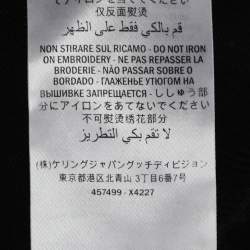 Pre Owned سترة غوتشي محبوكة من الكشمير الأسود مطرزة بنمر مقاس كبير (لارج)