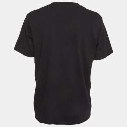 Pre Owned Gucci Black Gucci Hawaii Print Jersey Crew Neck T-Shirt M