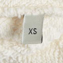 مملوكة مسبقًا Gucci Cream Web Print Logo Oversized Sweatshirt XS