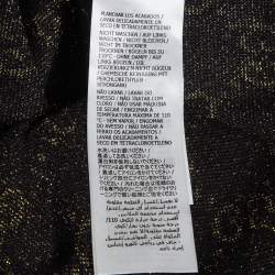 مملوكة مسبقًا توب غوتشي قطن لاميه أزرق GG مقاس صغير جدًا (إكس سمول)