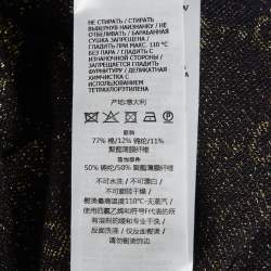 مملوكة مسبقًا توب غوتشي قطن لاميه أزرق GG مقاس صغير جدًا (إكس سمول)