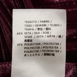 Pre Owned تنورة ميدي غوتشي بيليسي وردي معدني وردي مقاس صغير (سمول)