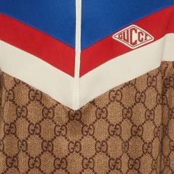 Pre Owned Gucci Brown GG Jersey Short Dress XL