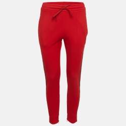 Pre Owned Gucci Red Jersey Track Pants S