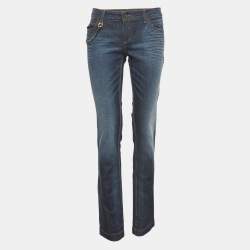 Pre Owned Gucci Navy Blue Denim Faded jeans M Waist 32" 