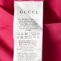 مملوكة مسبقًا تي شيرت غوتشي ديزني وردي ميكي ماوس شعار قطن صغير