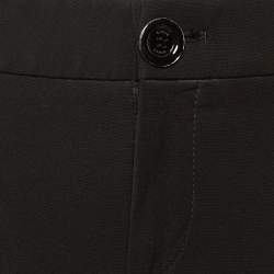 مملوكة مسبقًا Gucci Black Stretch Knit Ruffle Hem Pants S