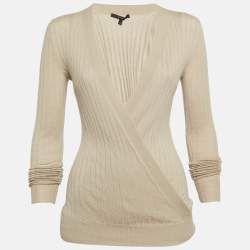 Pre Owned Gucci Beige Knitted Knitwear S